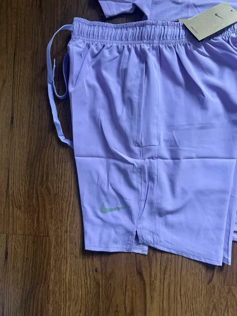 NIKE MILER T-SHIRT & MILER SHORT SET - LAVENDER