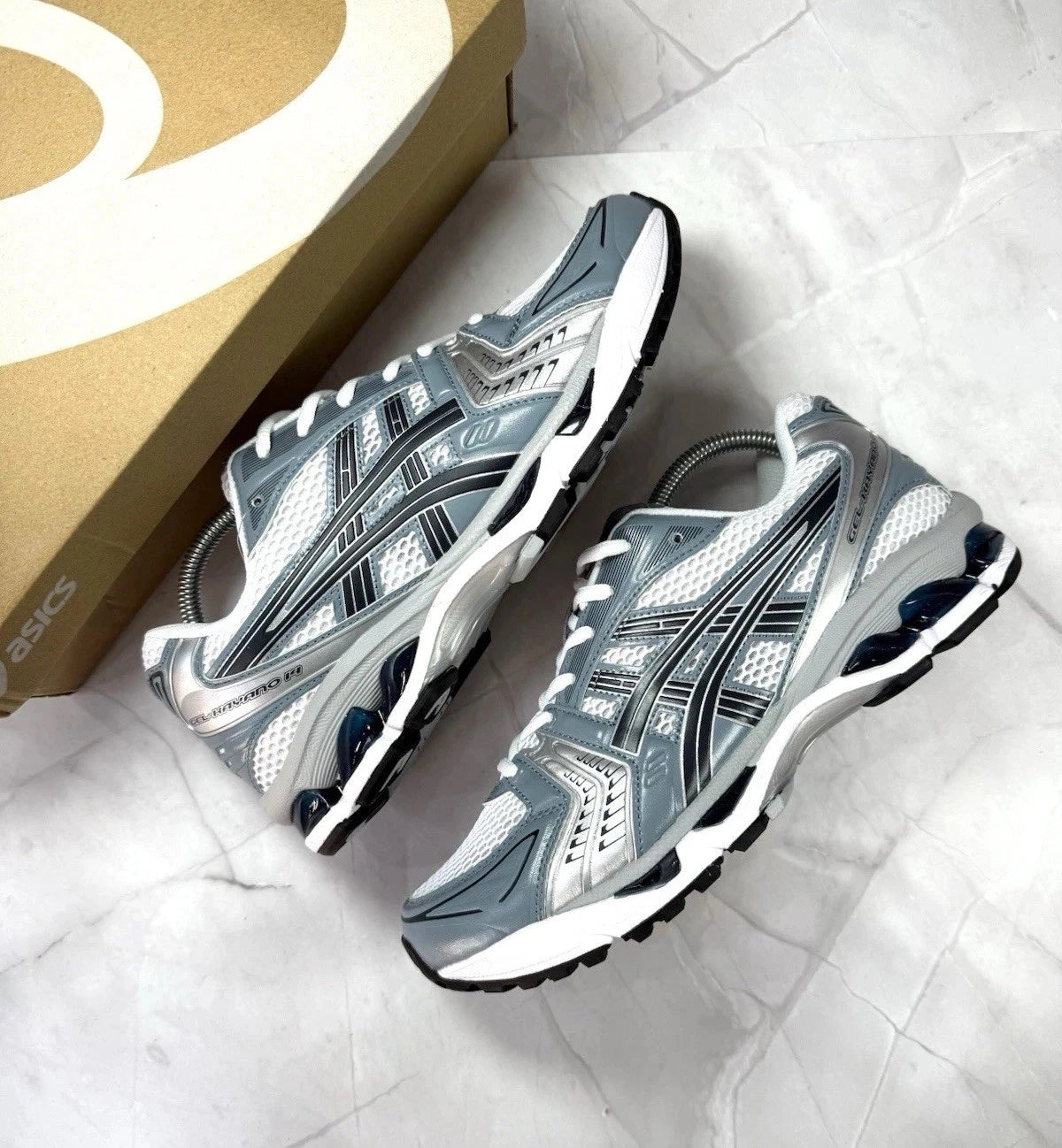 ASICS GE KAYANO 14 WHITE FJORD GREY